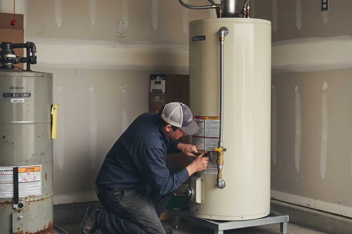 Water heater and shutoff valve replacement in Pawtucket