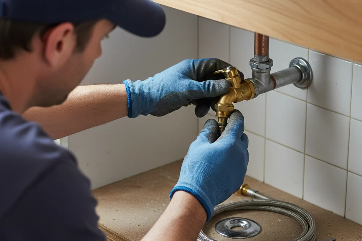 Shutoff valve and fitting work during Emergency Plumbing in Pawtucket